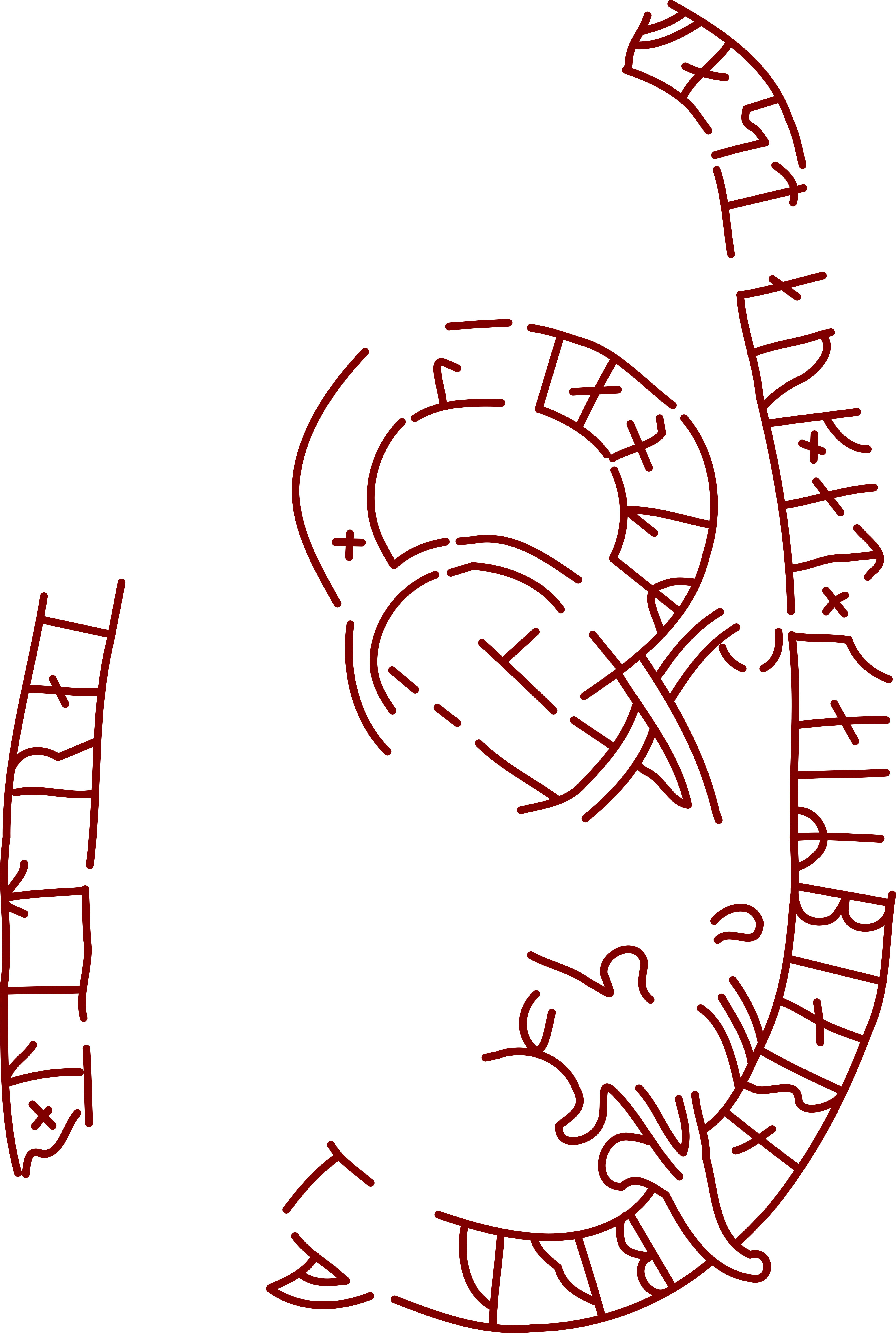 Drawing of the inscription of the runestone U 154