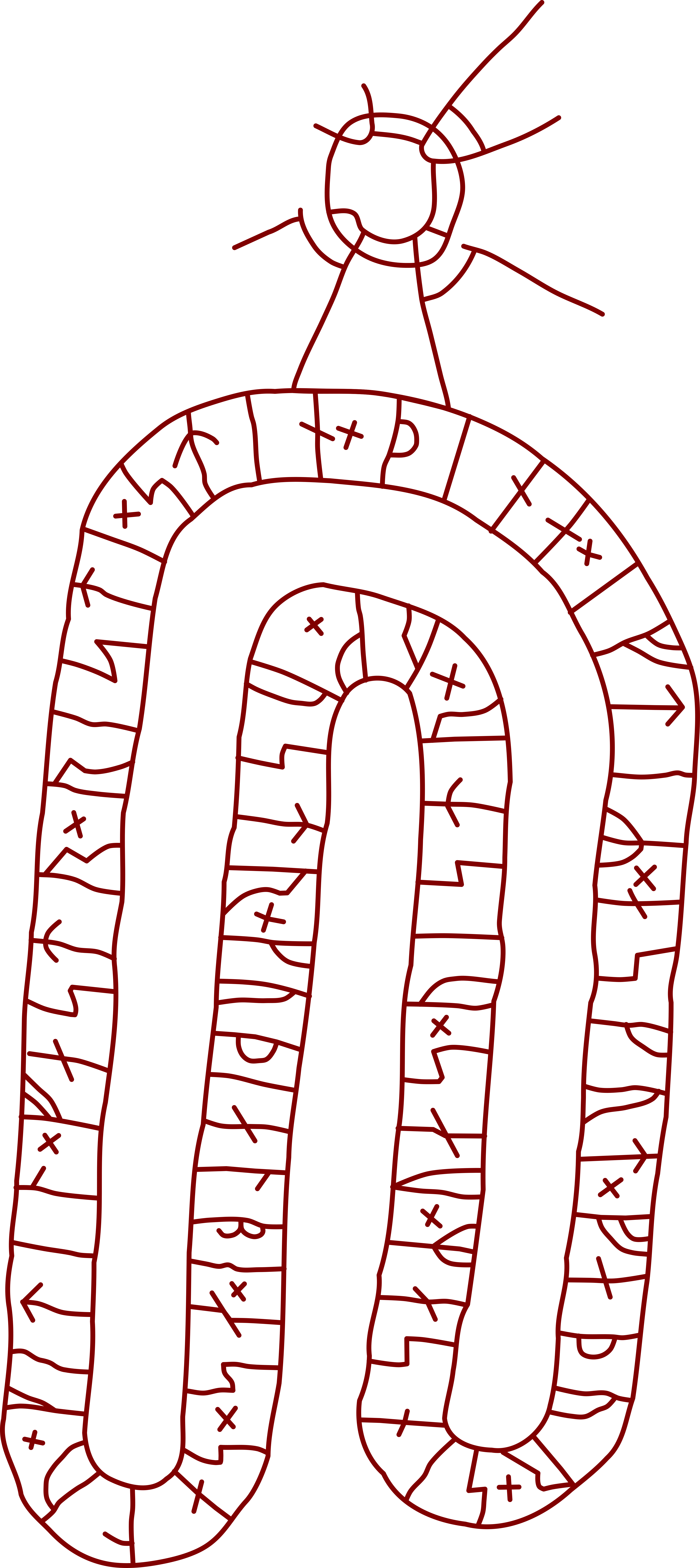 Drawing of the inscription of the runestone U 504